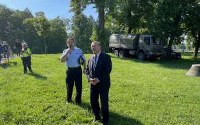 Primátor města Hradce Králové s ředitelem Městské policie